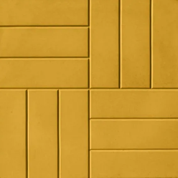 Тротуарная плитка 50х50х5см желтый "12 кирпичей" М800